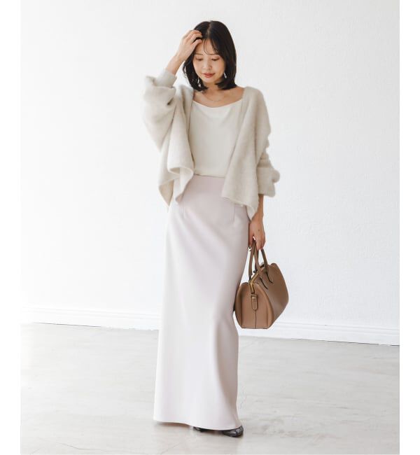 NOBLE「《追加》【洗える】コンフォートジャージーライクタイトスカート 5」|スカート|