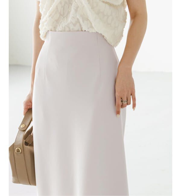 NOBLE「《追加》【洗える】コンフォートジャージーライクタイトスカート 5」|スカート|