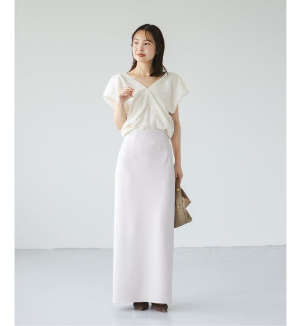 NOBLE「《追加》【洗える】コンフォートジャージーライクタイトスカート 5」|スカート|