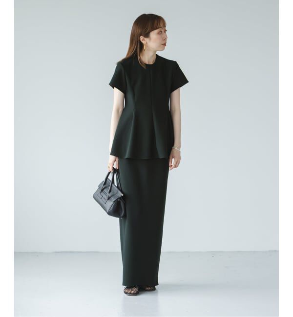 NOBLE「《追加》【洗える】コンフォートジャージーライクタイトスカート 5」|スカート|