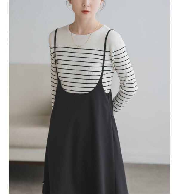 NOBLE「キャミストラップフレアスカート」|ワンピース|