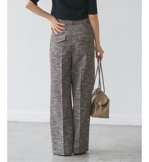 NOBLE「ライトツイードスラックスパンツ」|スラックス|