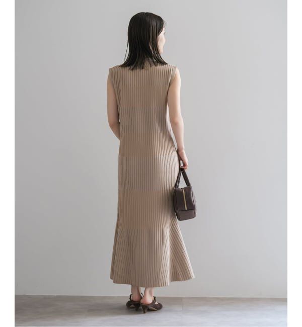 NOBLE「《WEB限定追加》【洗える】ランダムリブマーメイドニットワンピース2」|ワンピース|