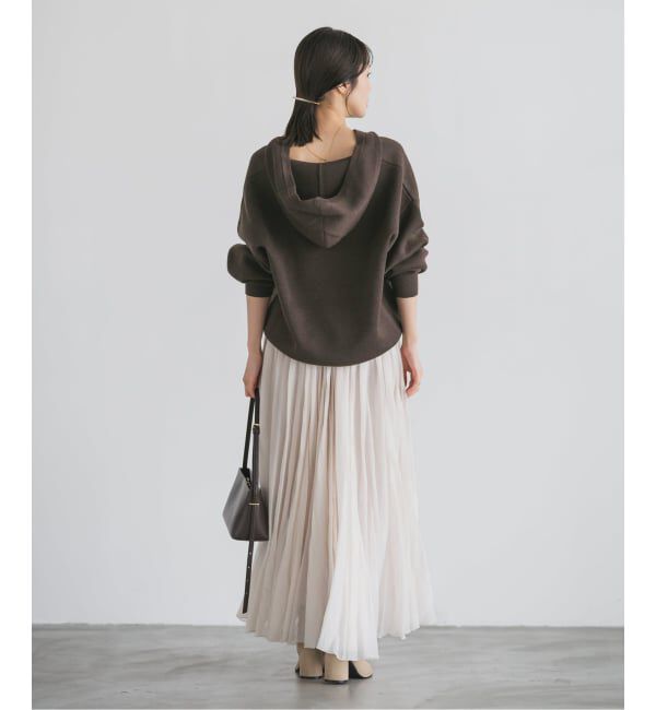 NOBLE「《追加》接結タック編みフードプルオーバー」|ニット・セーター|