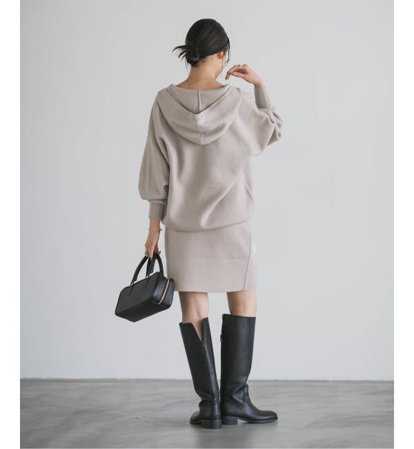 NOBLE「《追加》接結タック編みフードプルオーバー」|ニット・セーター|