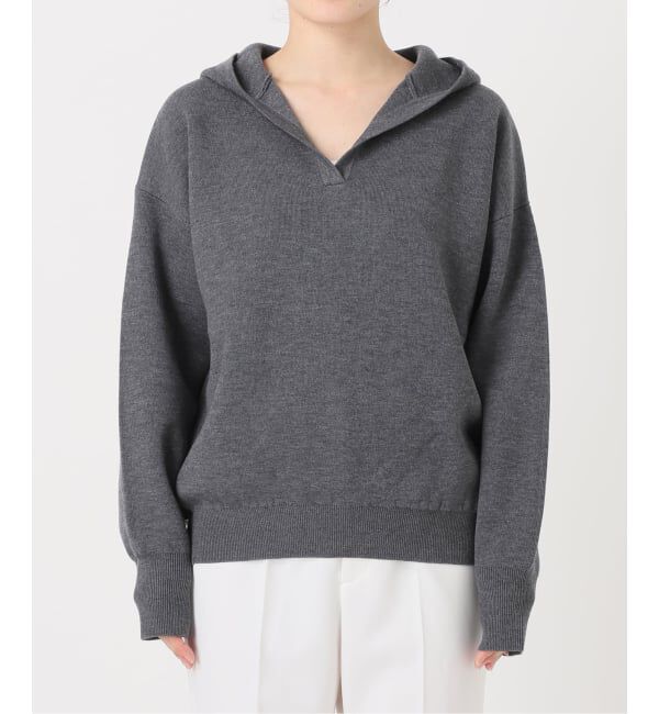NOBLE「《追加》接結タック編みフードプルオーバー」|ニット・セーター|