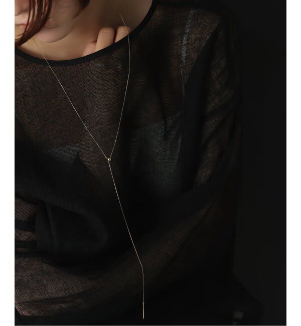 Lilas by Spick&Span「《WEB限定》5mmボールYチェーンネックレス K10」|ネックレス|