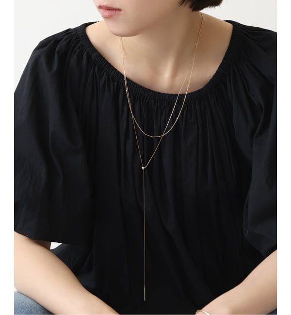 Lilas by Spick&Span「《WEB限定》5mmボールYチェーンネックレス K10」|ネックレス|