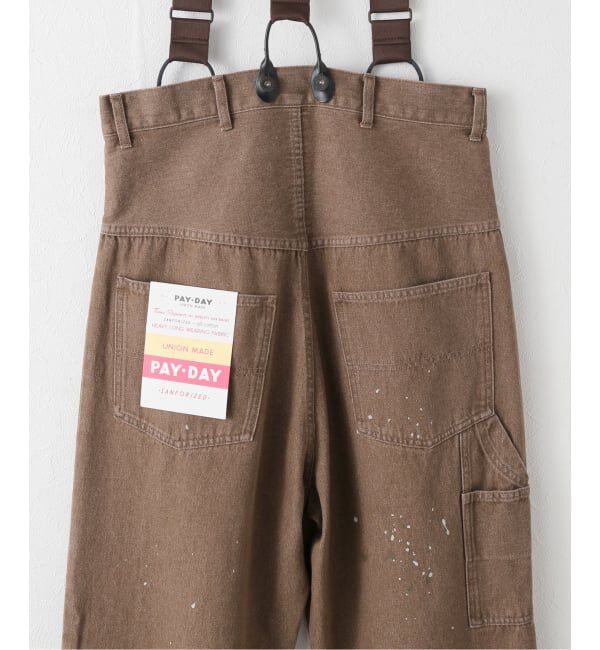 FRAMeWORK「PAYDAY /ペイデイ サスペンダー付きペイント加工デニム」|デニム|