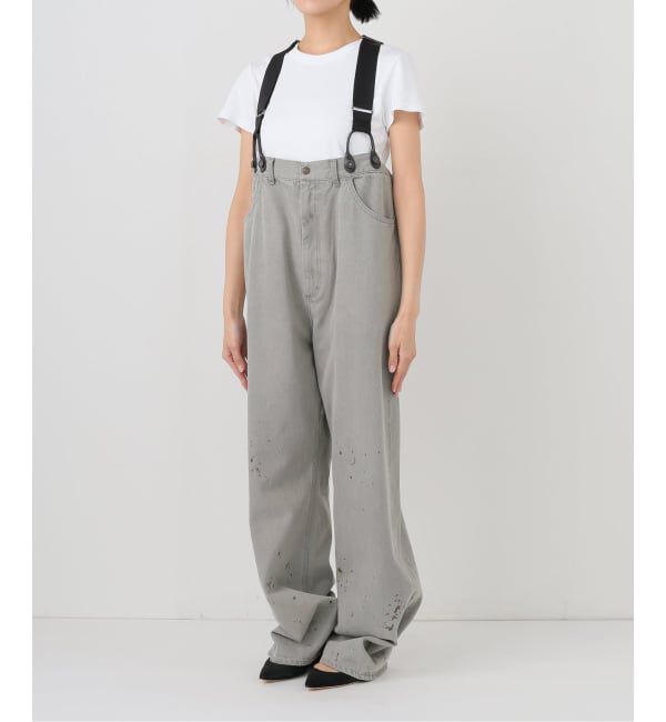 FRAMeWORK「PAYDAY /ペイデイ サスペンダー付きペイント加工デニム」|デニム|