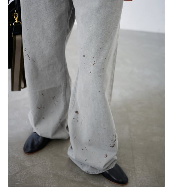 FRAMeWORK「PAYDAY /ペイデイ サスペンダー付きペイント加工デニム」|デニム|