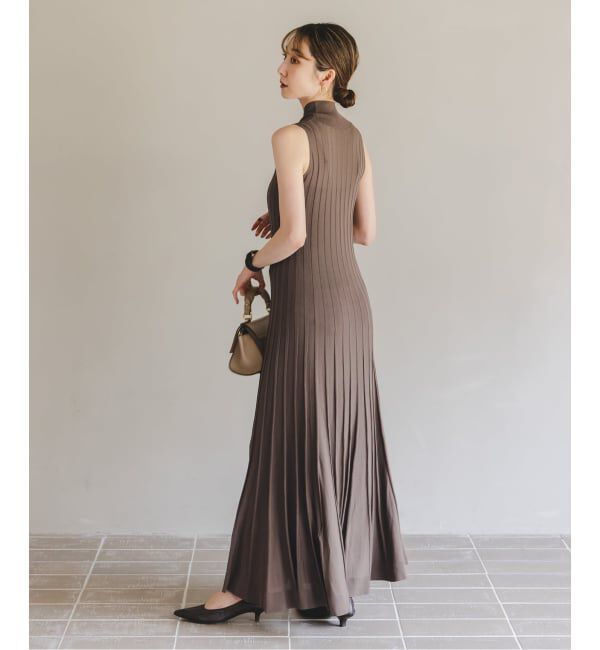 NOBLE「【NOBLE&times;L'AUBE BLANC】シアーワイドリブニットワンピース」|ワンピース|