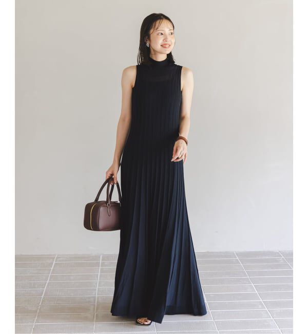 NOBLE「【NOBLE&times;L'AUBE BLANC】シアーワイドリブニットワンピース」|ワンピース|