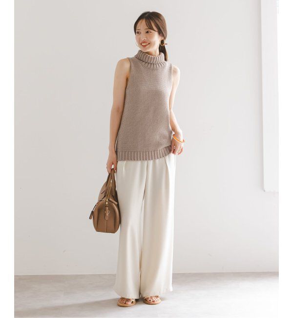 NOBLE「ローゲージノースリーブハイネックニット」|ニット・セーター|