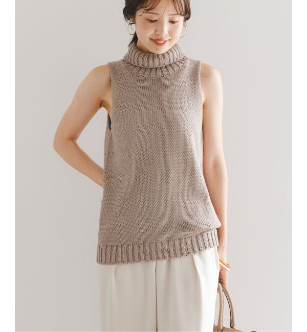 NOBLE「ローゲージノースリーブハイネックニット」|ニット・セーター|