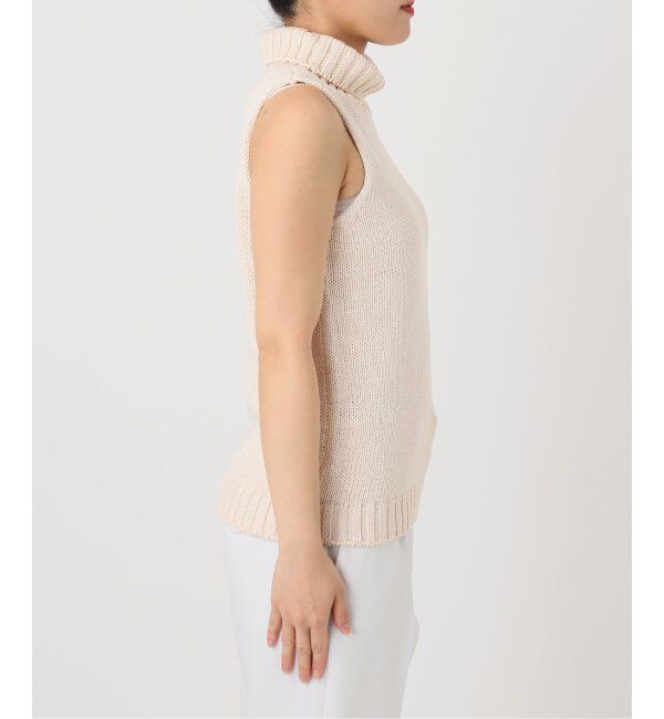 NOBLE「ローゲージノースリーブハイネックニット」|ニット・セーター|