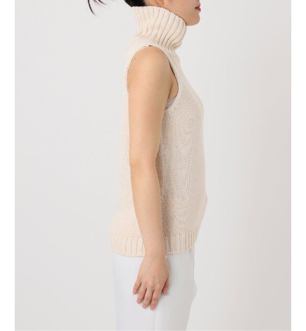 NOBLE「ローゲージノースリーブハイネックニット」|ニット・セーター|