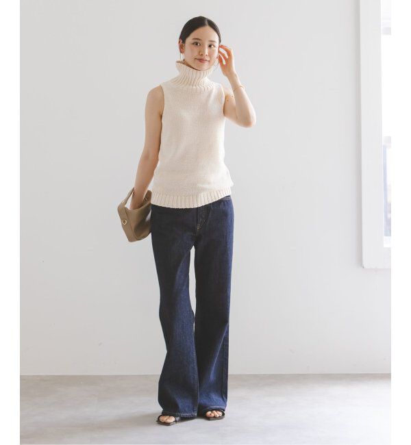 NOBLE「ローゲージノースリーブハイネックニット」|ニット・セーター|