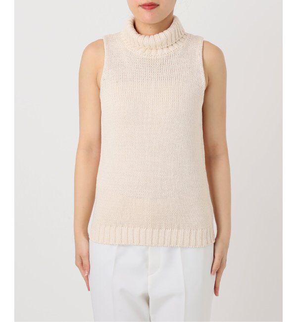 NOBLE「ローゲージノースリーブハイネックニット」|ニット・セーター|