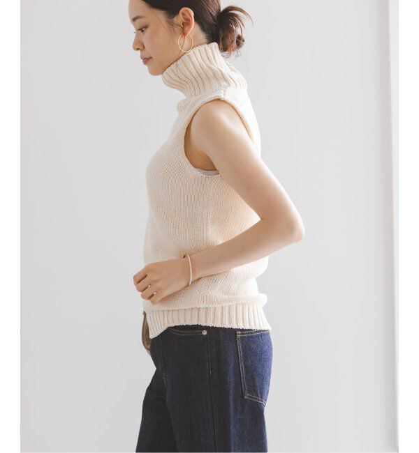 NOBLE「ローゲージノースリーブハイネックニット」|ニット・セーター|
