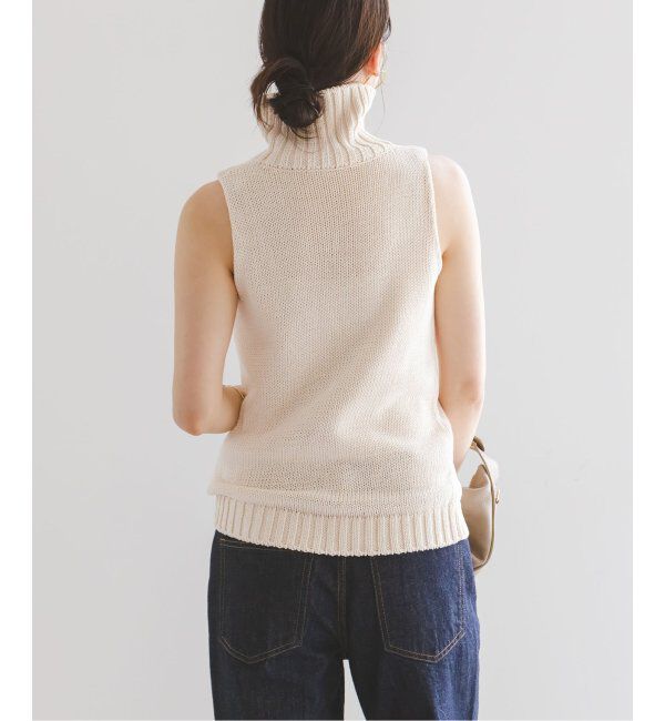 NOBLE「ローゲージノースリーブハイネックニット」|ニット・セーター|