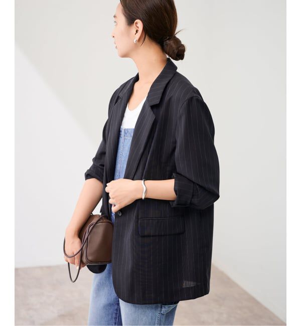 FRAMeWORK「TWトリアセトロピカルシアージャケット」|テーラードジャケット|