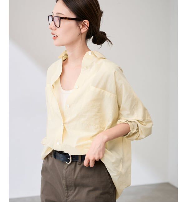 FRAMeWORK「シアーワイドシャツ」|シャツ・ブラウス|ベージュ