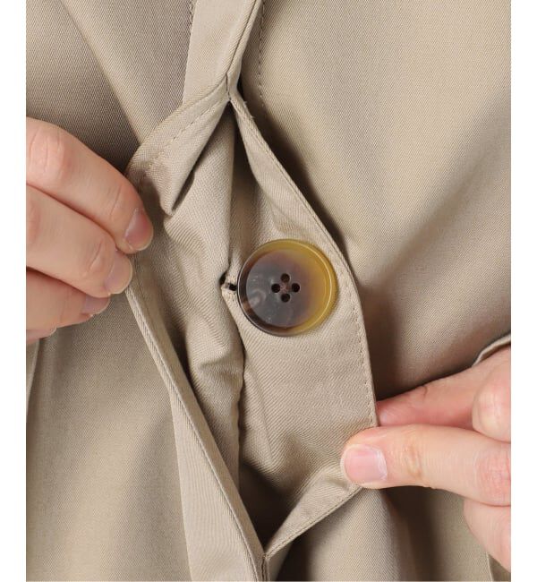 Spick and Span「T/Cギャバステンカラーハーフコート」|ステンカラーコート|