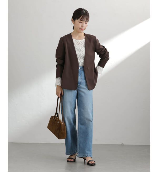  「ノーカラーソフトジャケット」|ノーカラージャケット|