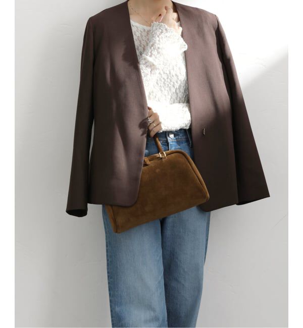  「ノーカラーソフトジャケット」|ノーカラージャケット|