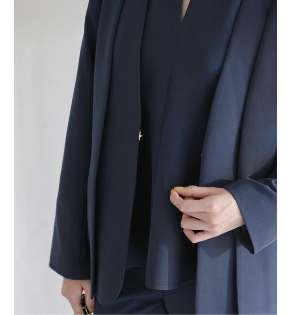  「2WAYスリットジャケット」|ノーカラージャケット|
