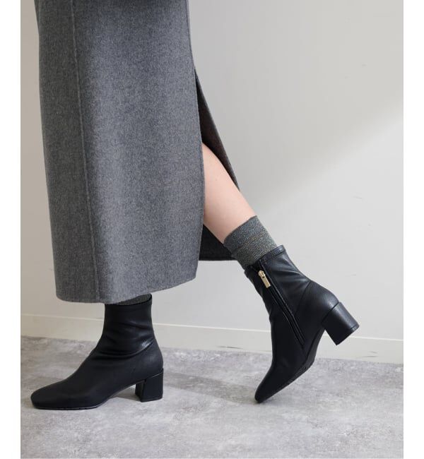  「《追加3》5cmスクエアフィットショートブーツ」|ショートブーツ|