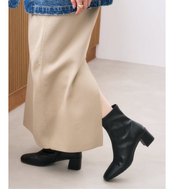  「《追加3》5cmスクエアフィットショートブーツ」|ショートブーツ|