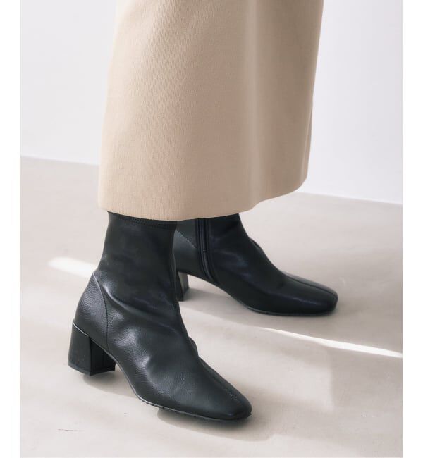  「《追加3》5cmスクエアフィットショートブーツ」|ショートブーツ|