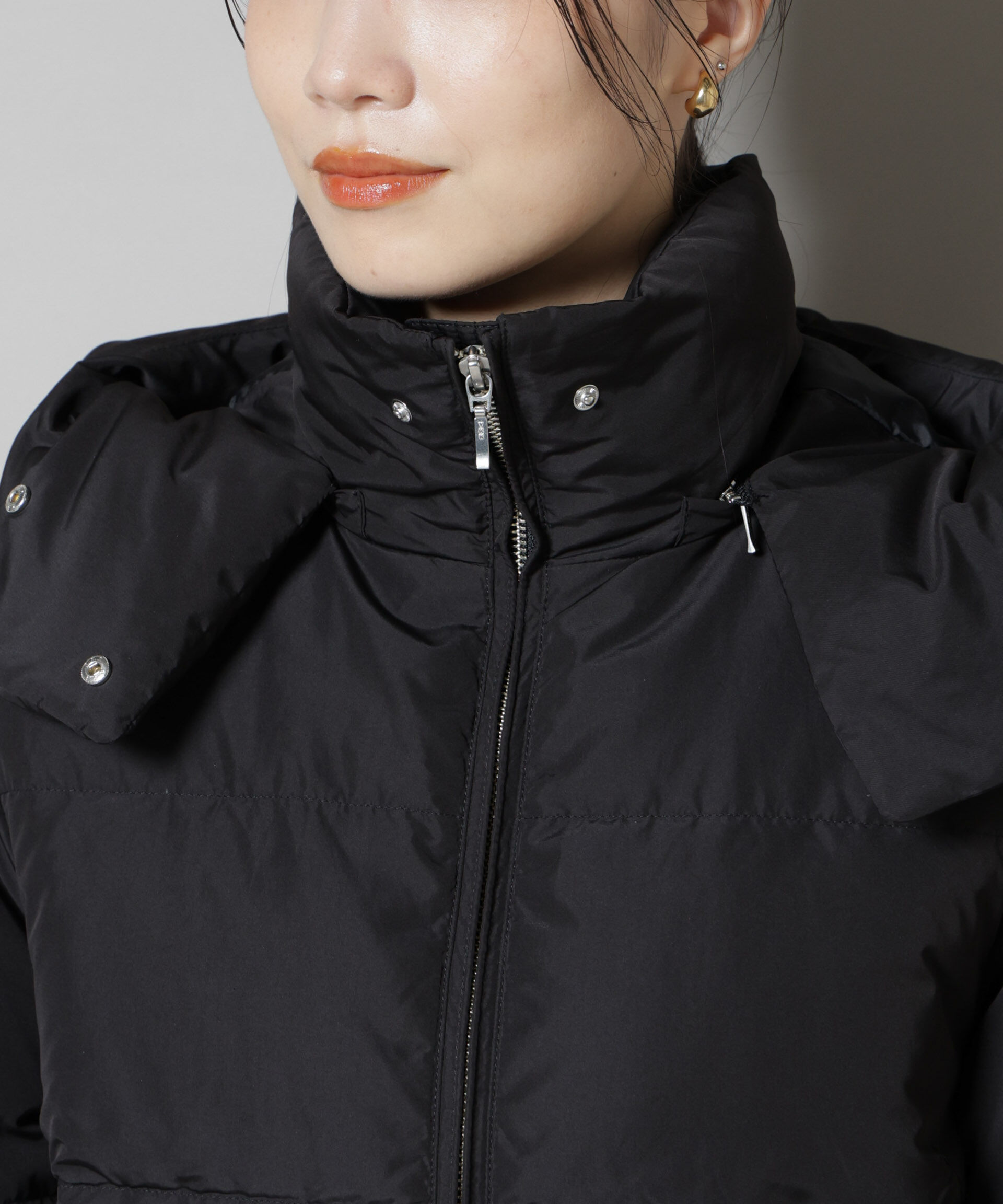 nano･universe「撥水加工 フードロングダウンコート」|ダウン|