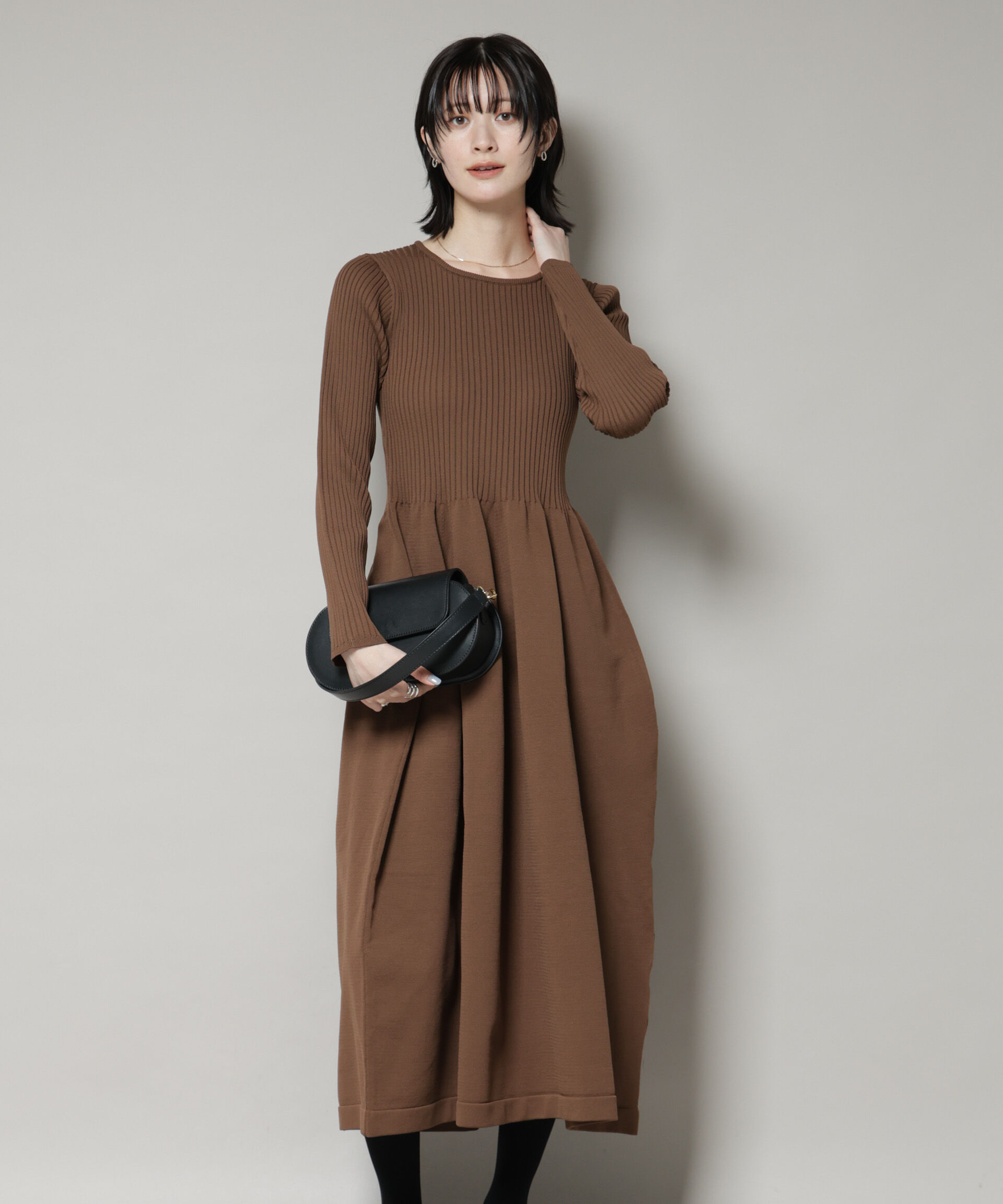 nano･universe「フォルムスカートニットワンピース」|ワンピース|