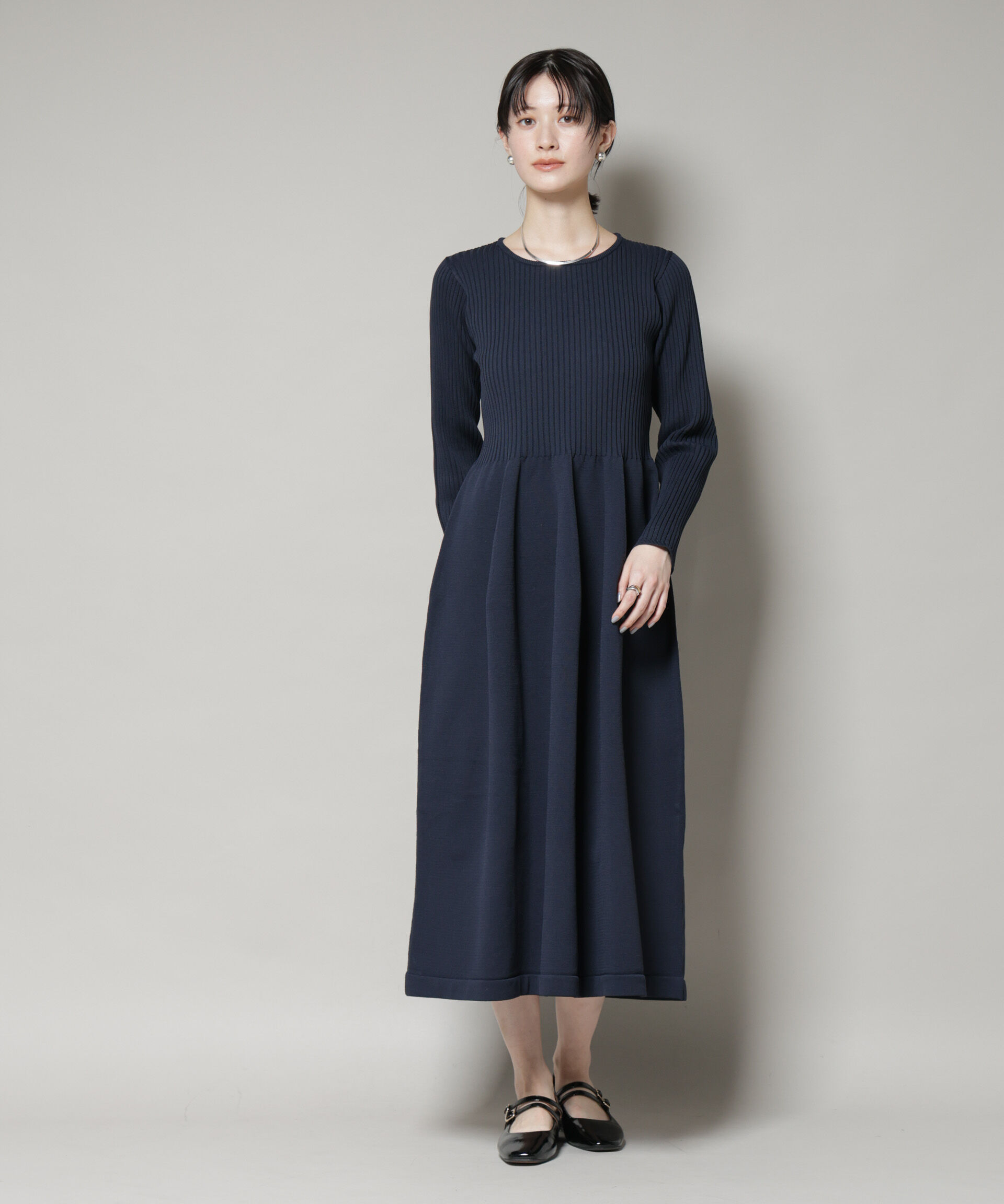 nano･universe「フォルムスカートニットワンピース」|ワンピース|