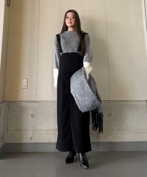 nano･universe「シャドーストライプニットプルオーバー」|ニット・セーター|