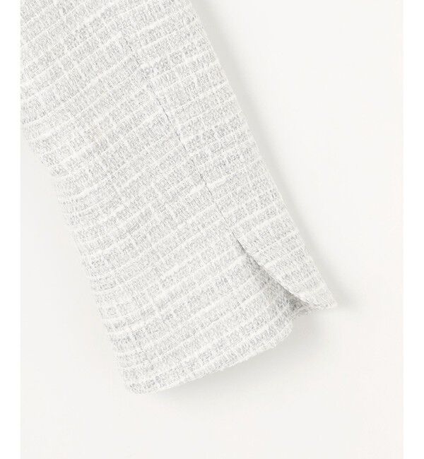 組曲「【KUMIKYOKU NAVY】ラメループモールツイード ジャケット」|ノーカラージャケット|