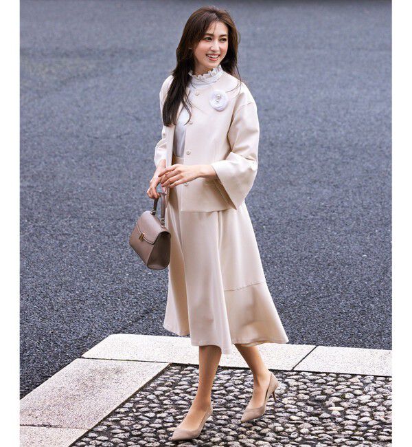 組曲「【KUMIKYOKU NAVY】コンフォータブルドレープ ジャケット」|ノーカラージャケット|