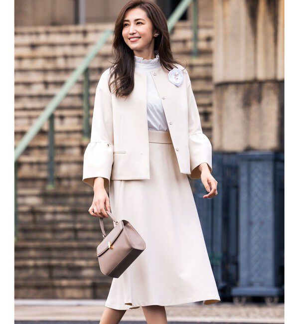 組曲「【KUMIKYOKU NAVY】コンフォータブルドレープ ジャケット」|ノーカラージャケット|