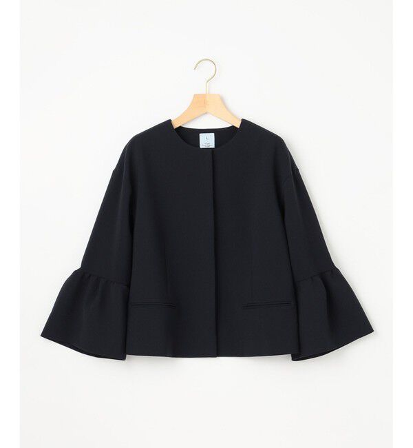 組曲「【KUMIKYOKU NAVY】コンフォータブルドレープ ジャケット」|ノーカラージャケット|