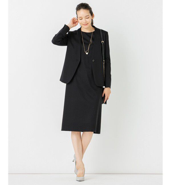 自由区「【Sサイズ有】360&deg;FREE ウォッシャブルノーカラー ジャケット」|ノーカラージャケット|