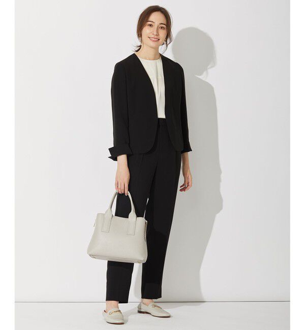 自由区「【セットアップ可】ダブルクロス ノーカラージャケット」|ノーカラージャケット|