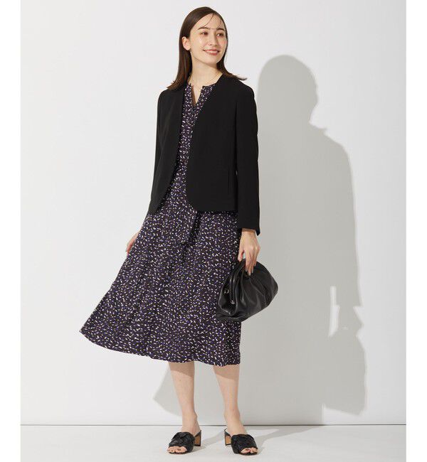 自由区「【セットアップ可】ダブルクロス ノーカラージャケット」|ノーカラージャケット|