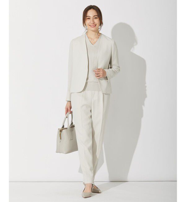 自由区「【セットアップ可】ダブルクロス ノーカラージャケット」|ノーカラージャケット|