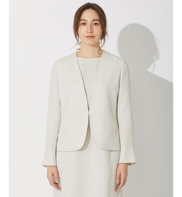 自由区「【セットアップ可】ダブルクロス ノーカラージャケット」|ノーカラージャケット|