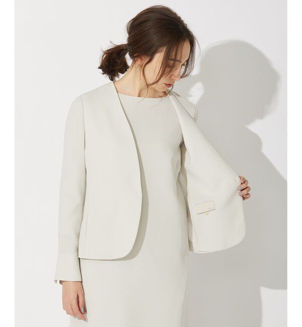 自由区「【セットアップ可】ダブルクロス ノーカラージャケット」|ノーカラージャケット|