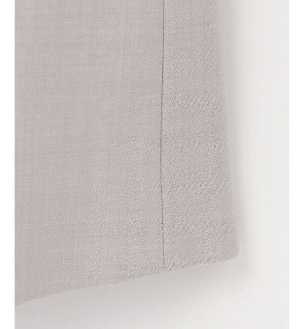 自由区「【セットアップ対応・洗える】ウールブレンドセットアップノーカラー ジャケット」|ノーカラージャケット|