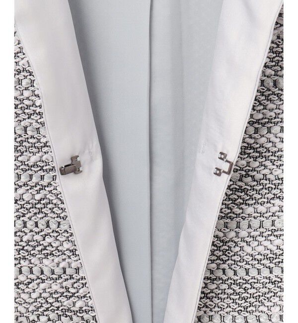 自由区「カラミツイードノーカラー ジャケット」|ノーカラージャケット|